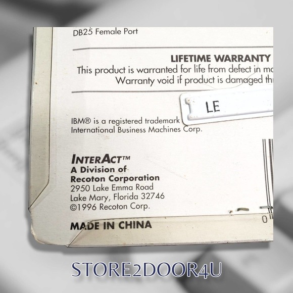 InterAct (Recoton) 10FT Parallel Printer Cable DB25 Male to Centronics 36 Male - Picture 7 of 8